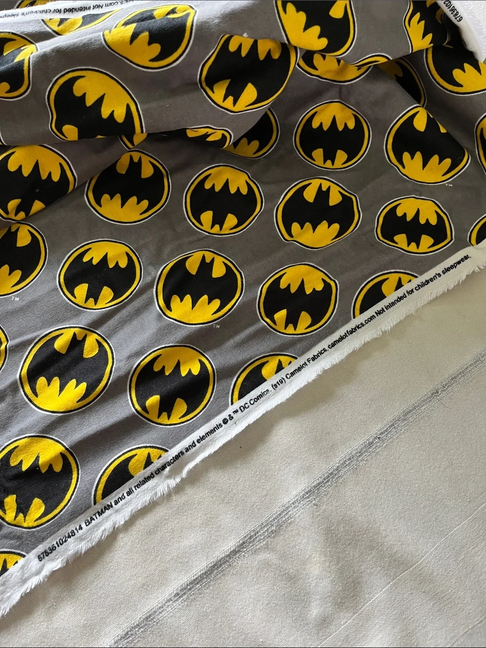 Batman Flannel Soft Cotton Fabric 3 Plus Yards L by 40” W